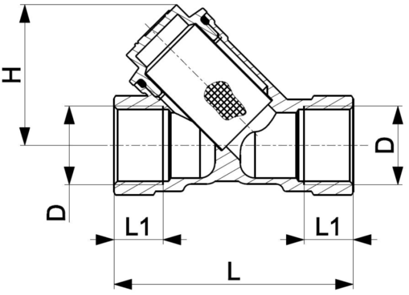 FILTR SKOŚNY GAZOWY 1/2"