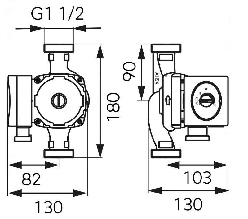 POMPA OBIEGOWA ELEKTRONICZNA GPA II 25-4-180