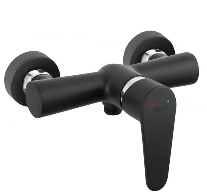 BATERIA NATRYSKOWA ŚCIENNA ALGEO BLACK