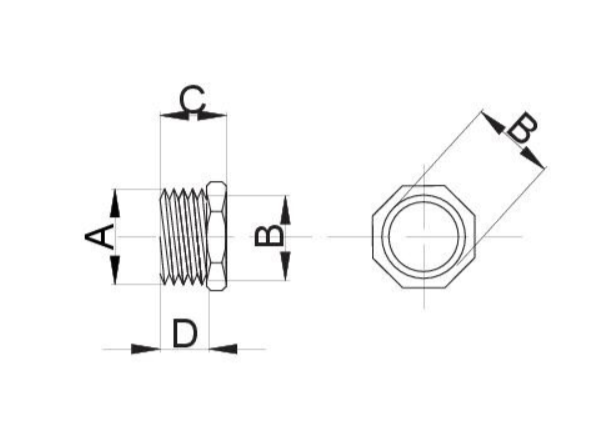 REDUKCJA ZŁĄCZKA 1/2" x 3/8" Z/W CHROM