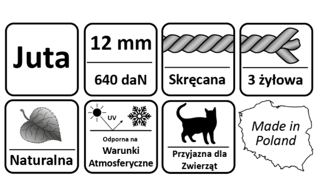 LINA JUTOWA SKRĘCANA 12 mm - 20 m