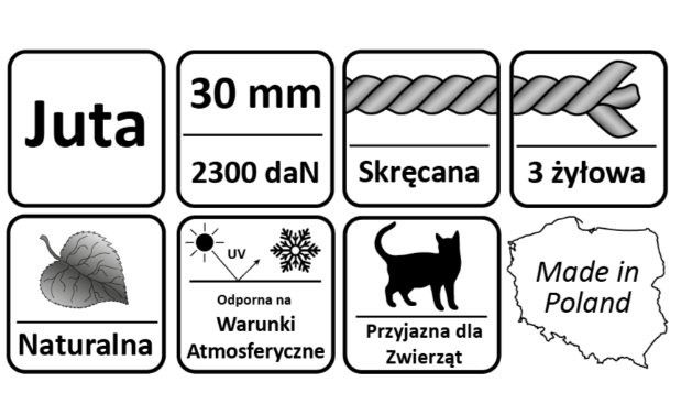 LINA JUTOWA SKRĘCANA 30 mm - 20 m