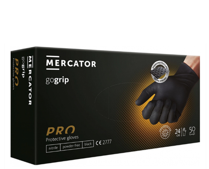 RĘKAWICE NITRYLOWE MERCATOR GOGRIP CZARNE r. L