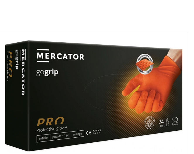 RĘKAWICE NITRYLOWE MERCATOR GOGRIP POMARAŃCZOWE r. XXL