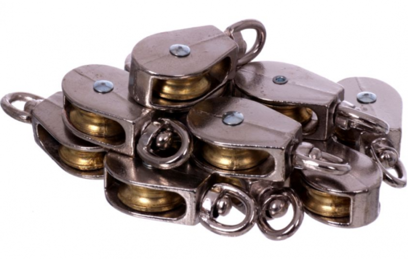 BLOCZEK POJEDYŃCZY ROLKA METAL NIKLOWANY 2"