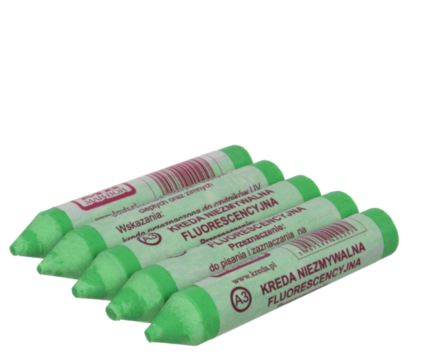 KREDA TECHNICZNA FLUORESCENCYJNA A4 ZIELONA- 5 szt.