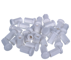 Nakrętka kołpakowa plastikowa - biała, 100 szt.