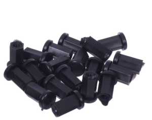 Nakrętka kołpakowa plastikowa – czarna, 100 szt.