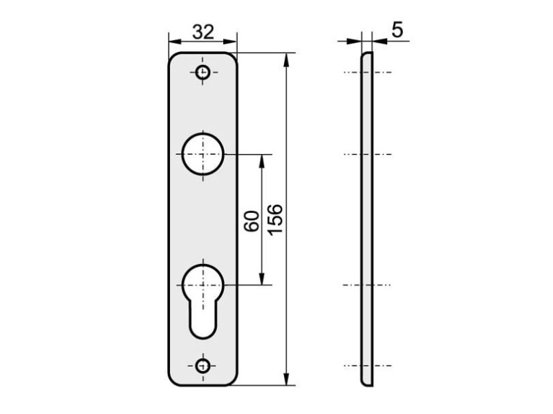 SZYLD METALOWY DO ZAMKA KASTEL 60/32×156