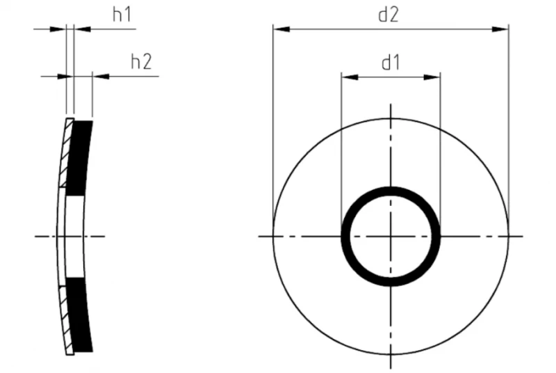 PODKŁADKA NIERDZEWNA USZCZELNIAJĄCA Z EPDM 6.8 x 25 mm - 100 szt.