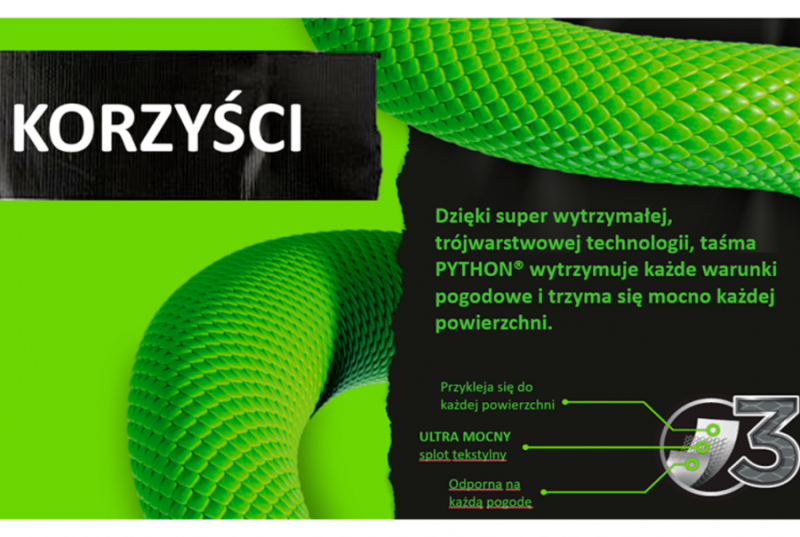 TAŚMA NAPRAWCZA PYTHON SREBRNA 48 mm x 10y