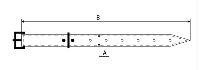 OBROŻA SKÓRZANA BRĄZOWA 13 x 400 mm