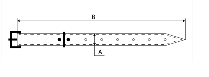OBROŻA SKÓRZANA CZARNA 30 x 700 mm