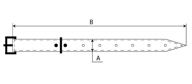 OBROŻA SKÓRZANA CZERWONA 12 x 300 mm