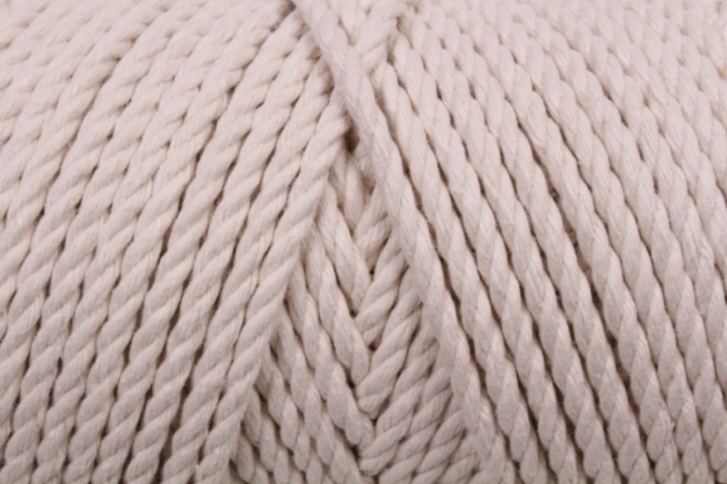 SZNUREK BAWEŁNIANY 3PLY KRĘCONY DO MAKRAMY Ø3 mm 100 m NATURALNY