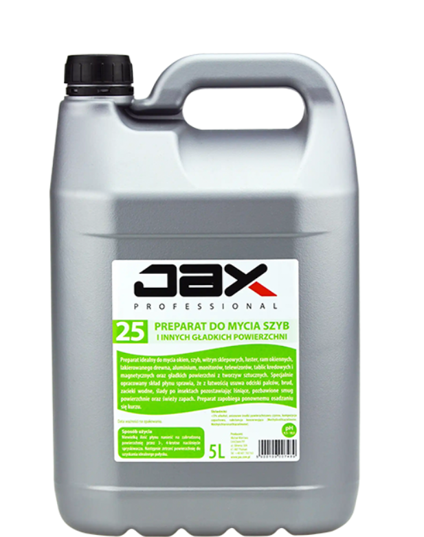 PREPARAT DO MYCIA SZYB I POWIERZCHNI GŁADKICH JAX PROFESSIONAL 25 - 5 L