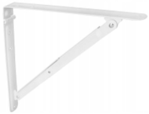 Wspornik stalowy składany 200x200x1.8 biały