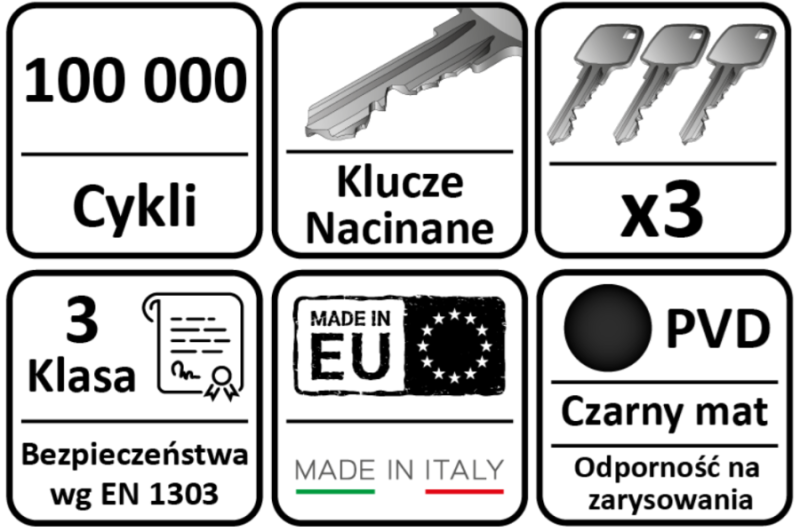 WKŁADKA AGB CZARNA MATOWA 35/60