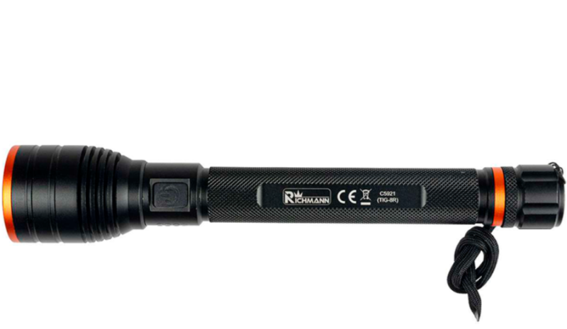 LATARKA ALUMINIOWA AKUMLATOROWA 50W / 3500 lm / ZOOM