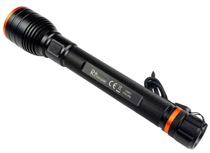 LATARKA ALUMINIOWA AKUMLATOROWA 50W / 3500 lm / ZOOM