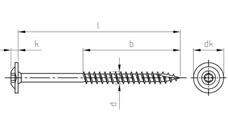 WKRĘT NIERDZEWNY Z ŁBEM KOŁNIERZOWYM / T20 / 4x70 mm / 200 szt.