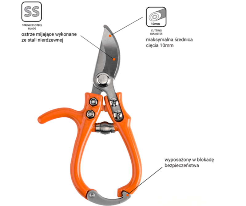 SEKATOR Z OSTRZEM MIJAJĄCYM V-SERIES-D / MAX. ŚREDNICA CIĘCIA 10 mm