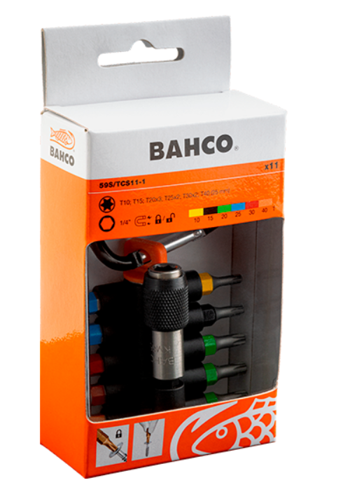 ZESTAW BITÓW 11 ELEMENTÓW TORX + UCHWYT AUTOMATYCZNY MOCOWANIE 1/4