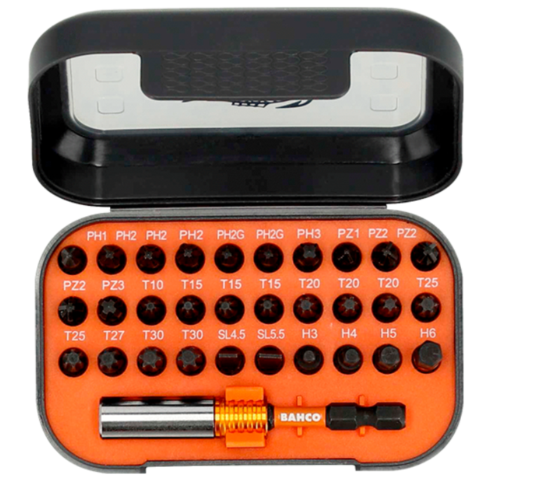 ZESTAW BITÓW UDAROWYCH 31 ELEMENTÓW TORX, PH, PZ, HEX BAHCO 1/4" -25 mm