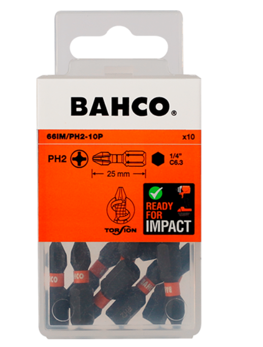 BIT KOŃCÓWKA UDAROWA PH2 1/4"- 25 mm TORSION 10 szt.