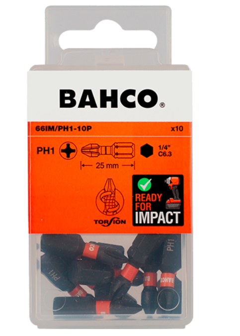 BIT KOŃCÓWKA UDAROWA PH1 1/4"- 25 mm TORSION 10 szt.