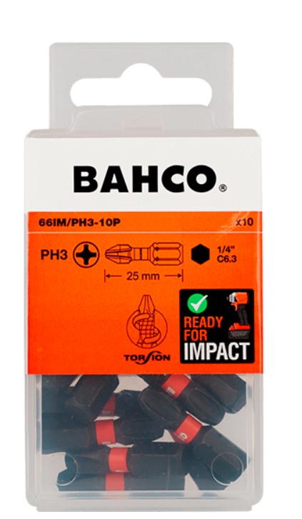 BIT KOŃCÓWKA UDAROWA PH3 1/4"- 25 mm TORSION 10 szt.