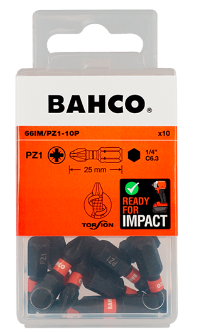 BIT KOŃCÓWKA UDAROWA PZ1 1/4"- 25 mm TORSION 10 szt.