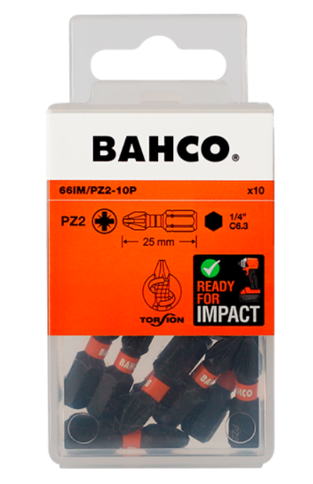 BIT KOŃCÓWKA UDAROWA PZ2 1/4"- 25 mm TORSION 10 szt.