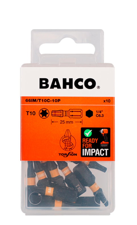 BIT KOŃCÓWKA UDAROWA T10 1/4"- 25 mm TORSION 10 szt.