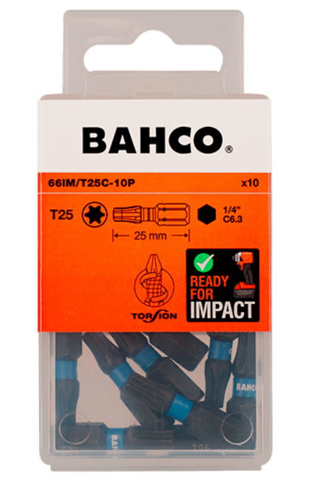 BIT KOŃCÓWKA UDAROWA T25 1/4"- 25 mm TORSION 10 szt.