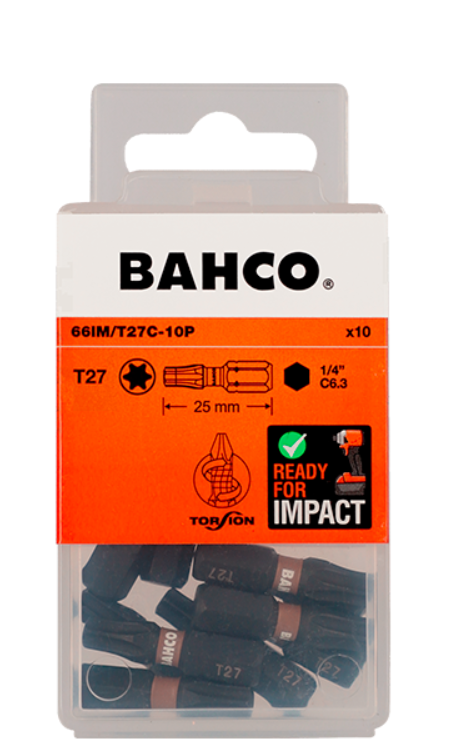 BIT KOŃCÓWKA UDAROWA T27 1/4"- 25 mm TORSION 10 szt.