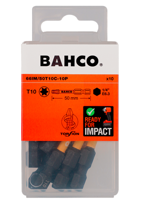 BIT KOŃCÓWKA UDAROWA T10 1/4" -50 mm TORSION 10 szt.