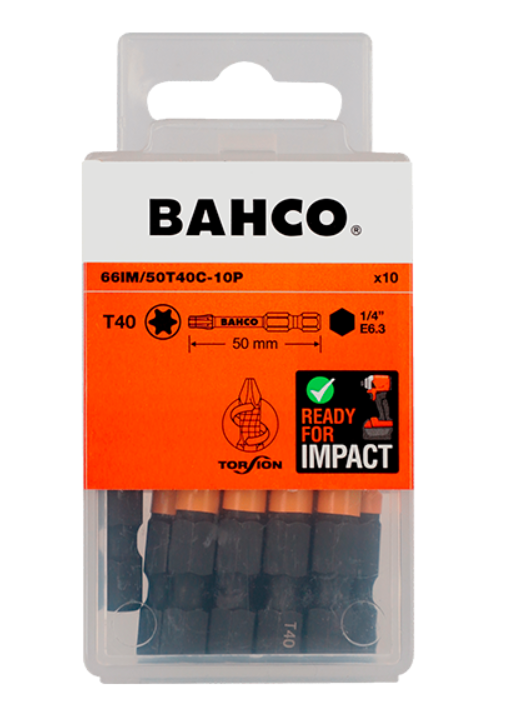 BIT KOŃCÓWKA UDAROWA T40 1/4" -50 mm TORSION 10 szt.