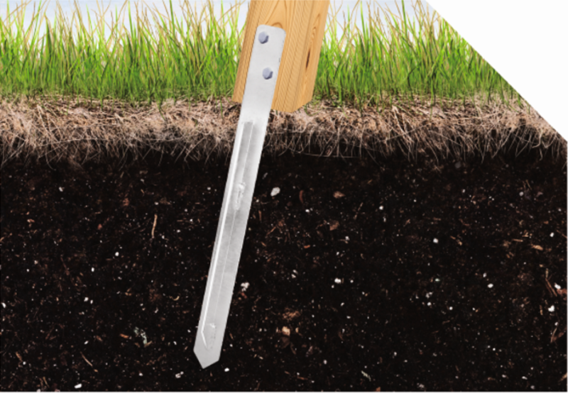 PODSTAWA SŁUPA WBIJANA DO MOCOWANIA HUŚTAWEK 450 mm