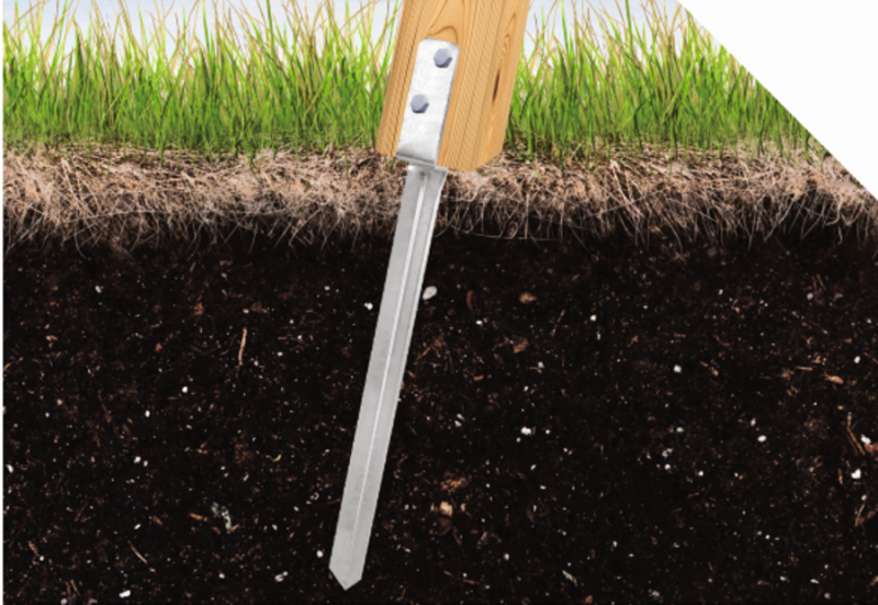 PODSTAWA SŁUPA WBIJANA UNIWERSALNA 35x40x100x400 mm