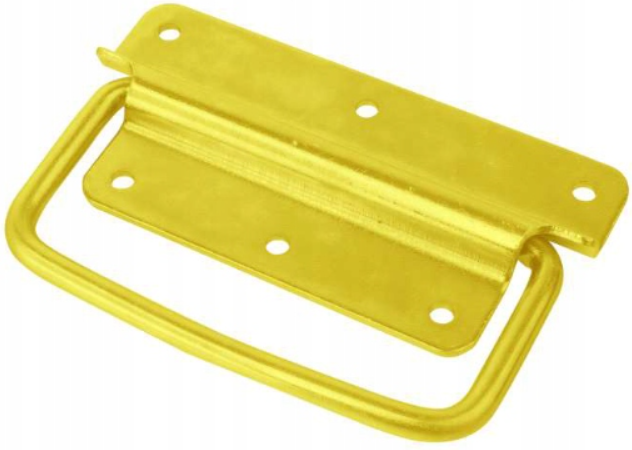 UCHWYT SKRZYNIOWY 110x50 mm ŻÓŁTY OCYNK