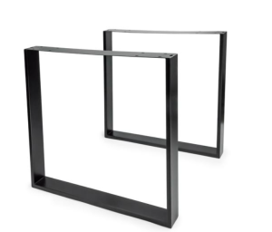Nogi do stołu kwadratowe czarny mat 780x730 mm, profil 80x20 mm - komplet