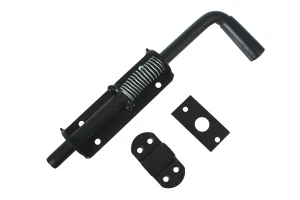 Zasuwa sprężynowa garażowa wąska czarna malowana 220 mm
