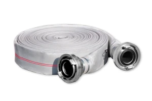 Wąż płaski strażacki STORZ zakuty biały 2", 30 m, 10 bar BRADAS