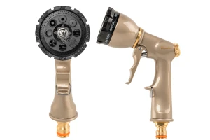 Pistolet zraszający 8-funkcyjny metalowy dusty gold BRADAS AQUA LUX BLACK