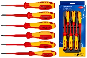 Zestaw wkrętaków izolowanych PH+PZ+SL, 1000V KNIPEX - 6 szt.