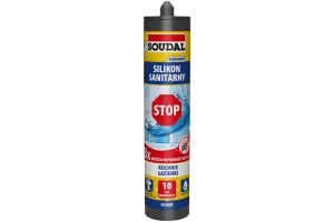 Silikon sanitarny STOP Pleśni SOUDAL bezbarwny 280 ml