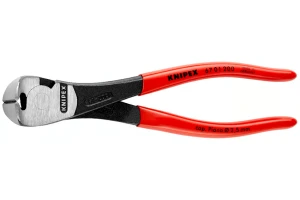 Obcinaki czołowe wzmocnione KNIPEX zwiększone przełożenie powlekane 200 mm 64 HRC
