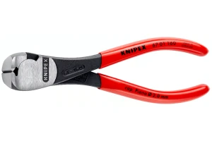 Obcinaki czołowe wzmocnione KNIPEX zwiększone przełożenie powlekane 160 mm 64 HRC
