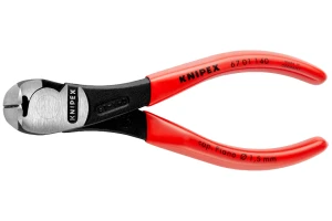 Obcinaki czołowe wzmocnione KNIPEX zwiększone przełożenie powlekane 140 mm 64 HRC